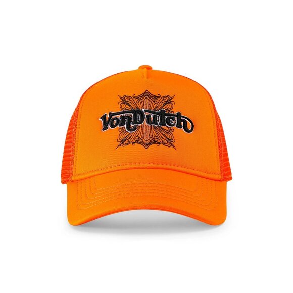 Von Dutch Foam Chopper Trucker Hat Orange MSRP89 - Picture 1 of 5